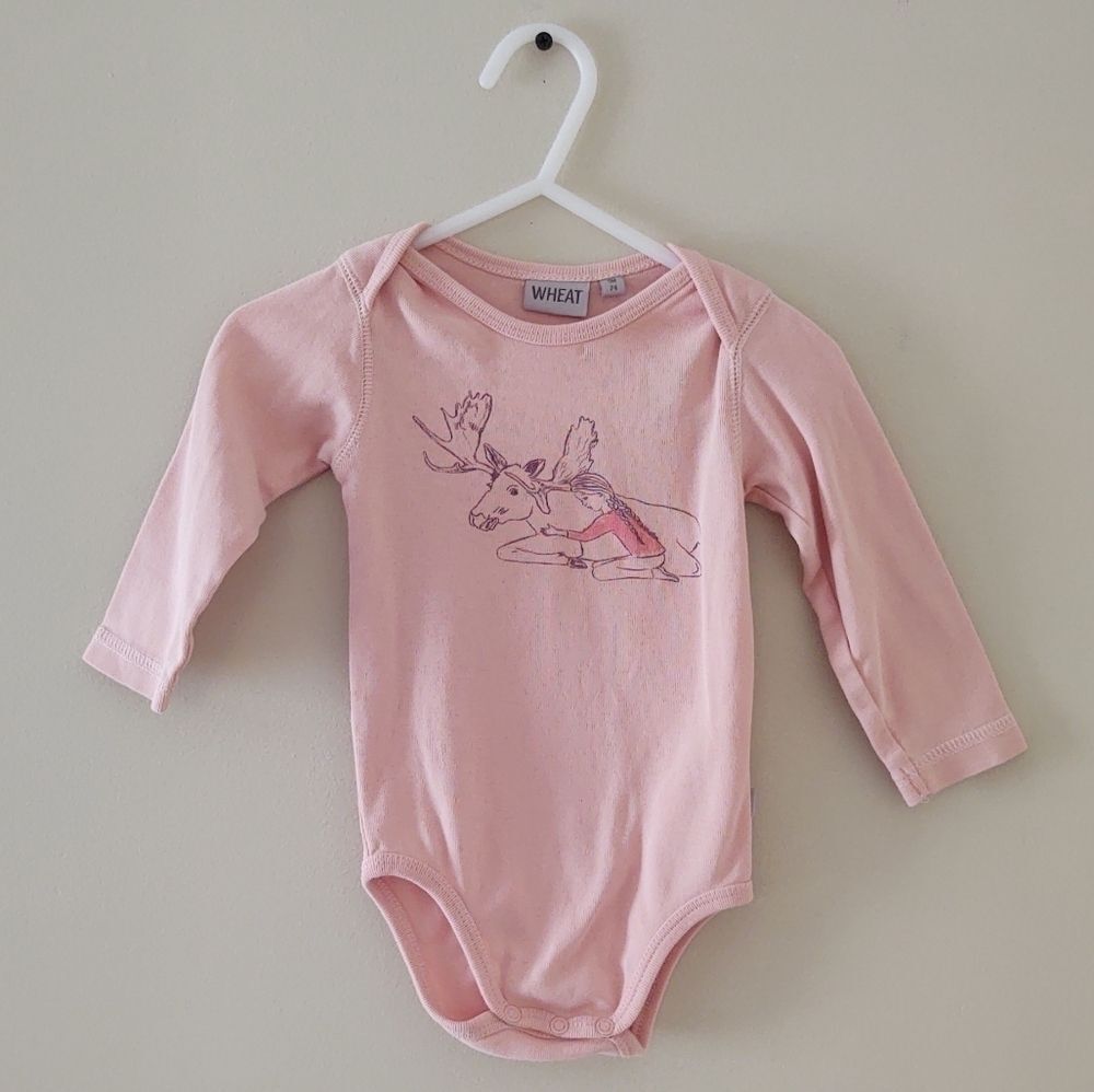 Wheat | Longsleeve Moose Bodysuit